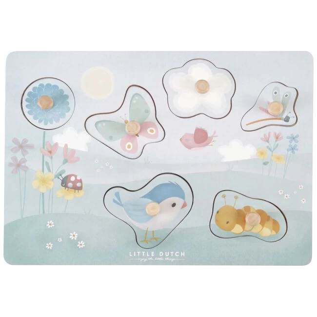Little Dutch Voelpuzzel Flowers & Butterflies 3 Little Dutch Voelpuzzel Flowers & Butterflies