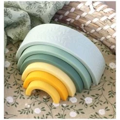 A Little Lovely Company Stapelspeelgoed Regenboog Sage -Speelgoed & Boeken Deals 143194 1431940038 4